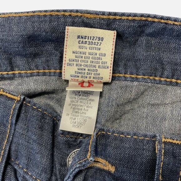 Size 32 Dark WashTrue Religion Women Jeans Ricky - Picture 5 of 6